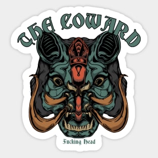 The Coward Illustration Sticker